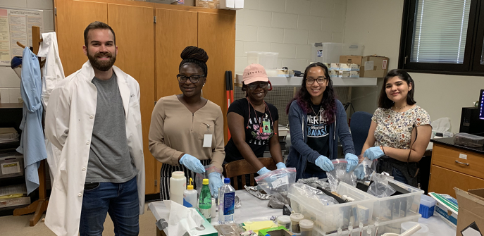 students in lab